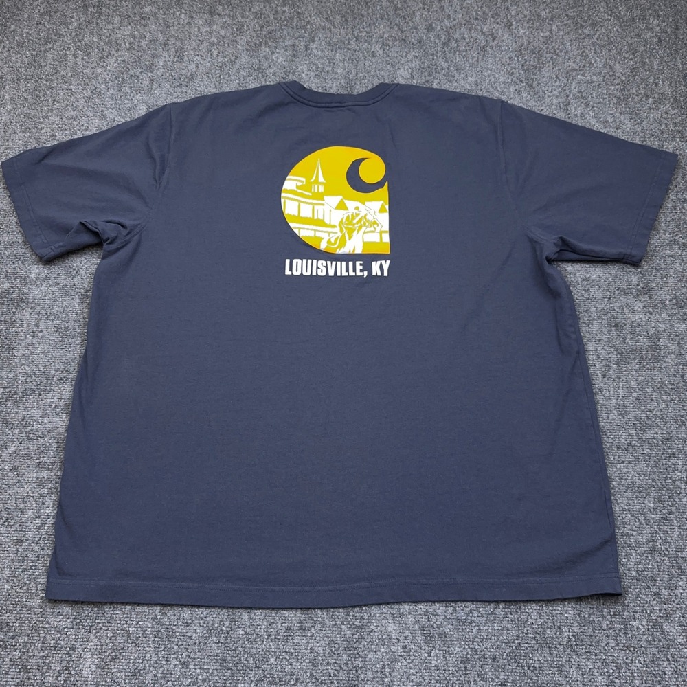 Carhartt K87 Pocket T-Shirt Mens 2XL Loose Fit Churchill Downs KY Kentucky Derby